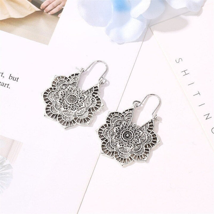 Boucles d'oreilles Mandala Lotus Élégantes