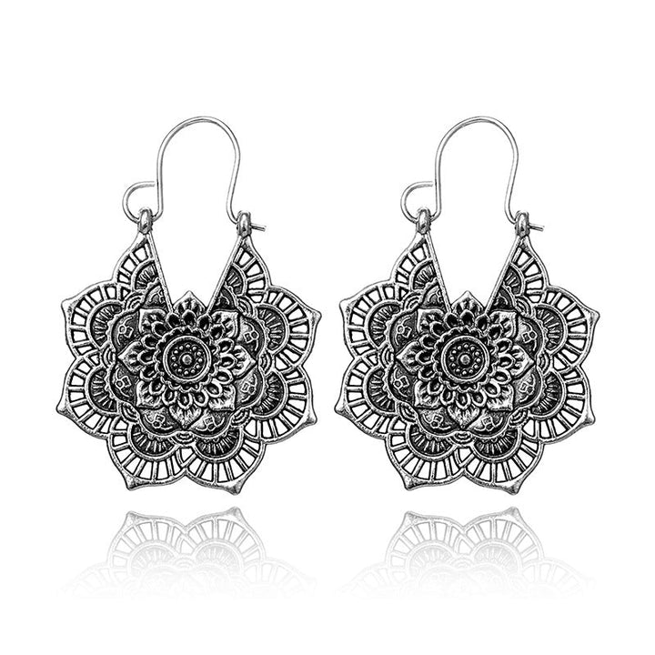 Boucles d'oreilles Mandala Lotus Élégantes