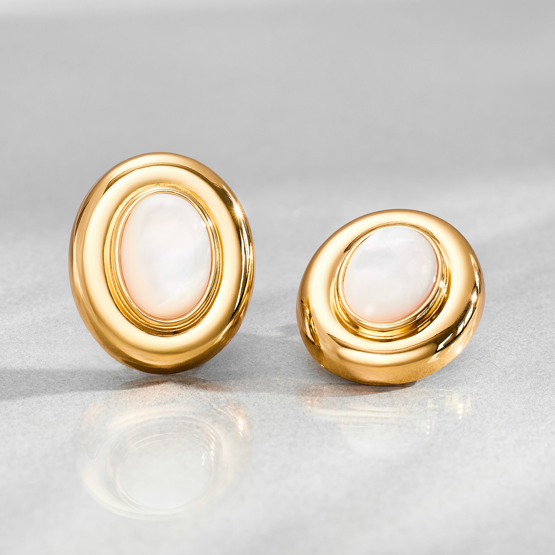 Boucles d'oreilles en perles Giselle Or
