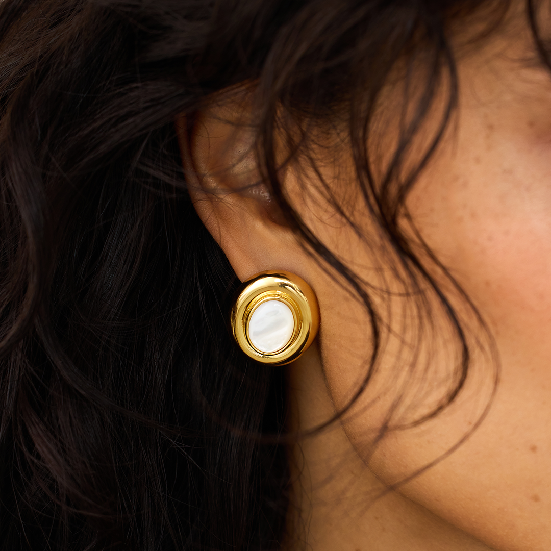 Boucles d'oreilles en perles Giselle Or