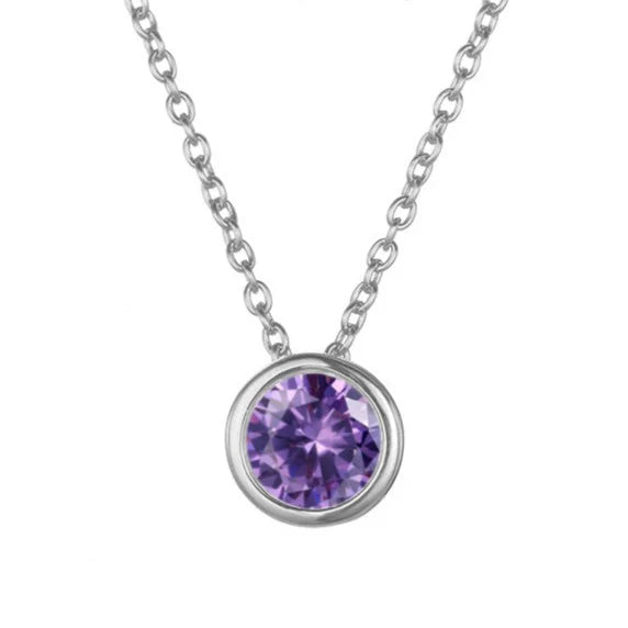 Collier de pierre de naissance Lunaria Gemmara en argent