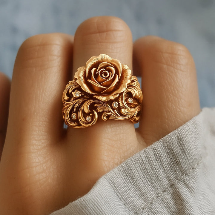 Anne d'or avec fleur