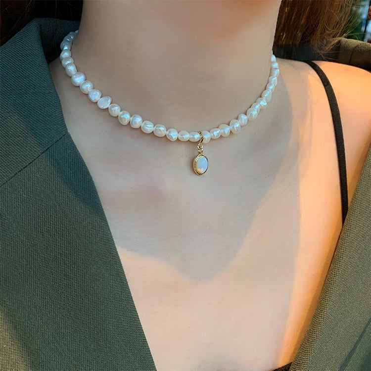 Pendentif en perle de pierre de lune