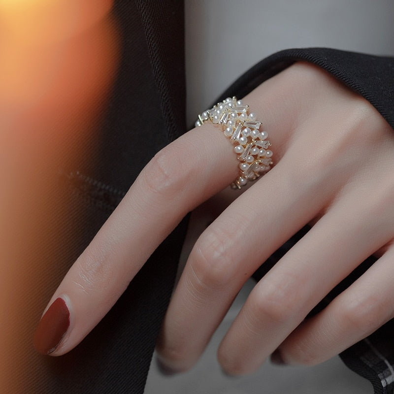 Bague en Perle de Luxe en Or