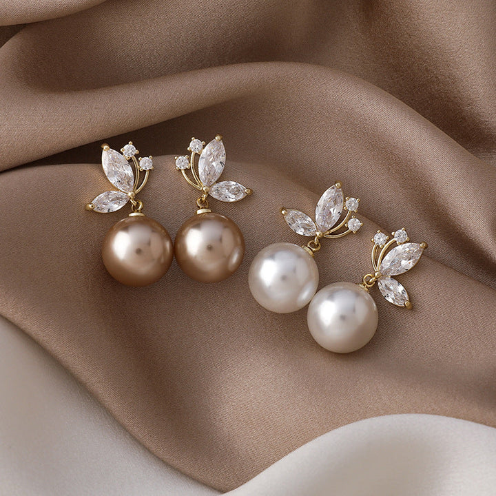 Boucles d'oreilles en cristal de perle exotique
