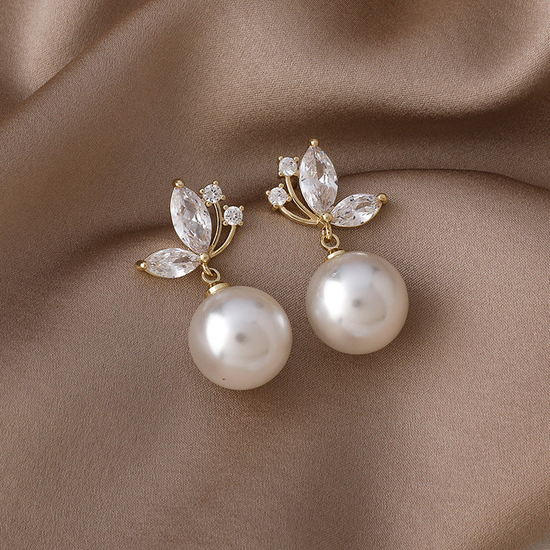 Boucles d'oreilles en cristal de perle exotique