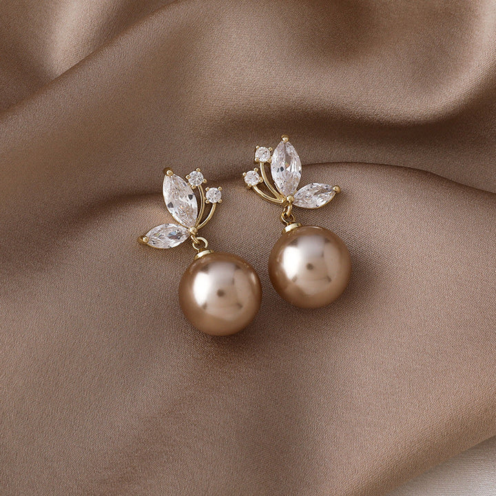 Boucles d'oreilles en cristal de perle exotique