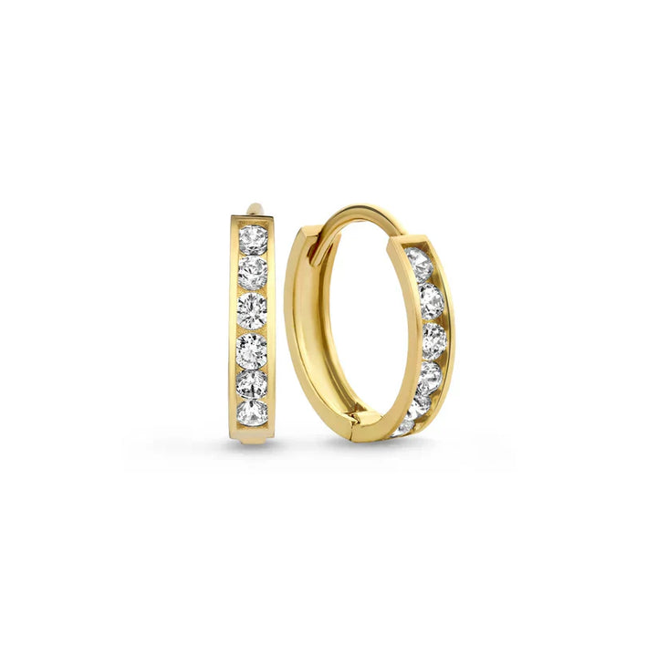 Ensemble de boucles d'oreilles en pierre Dara Brillane or