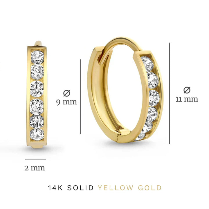 Ensemble de boucles d'oreilles en pierre Dara Brillane or