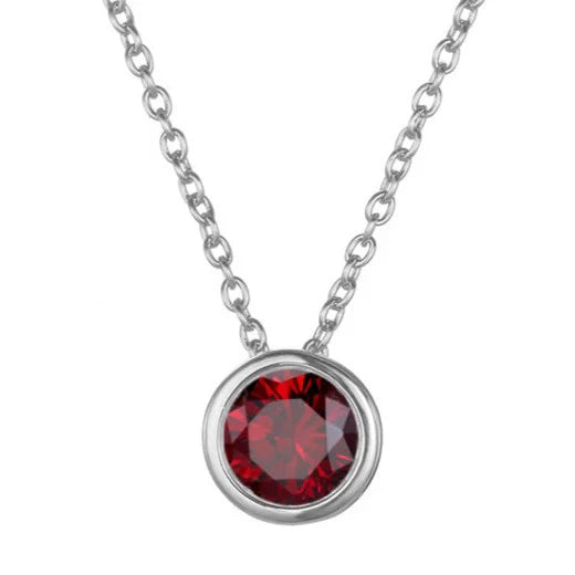 Collier de pierre de naissance Lunaria Gemmara en argent