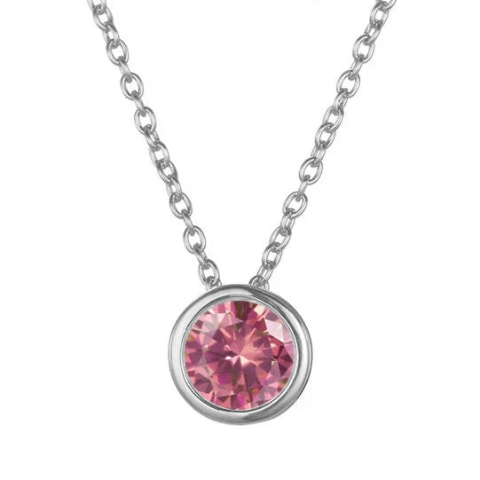 Collier de pierre de naissance Lunaria Gemmara en argent