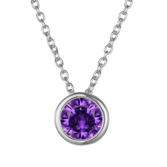Collier de pierre de naissance Lunaria Gemmara en argent