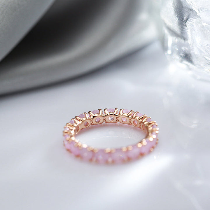 Bague en zircon rond de luxe