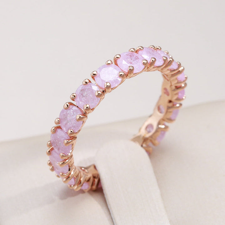 Bague en zircon rond de luxe