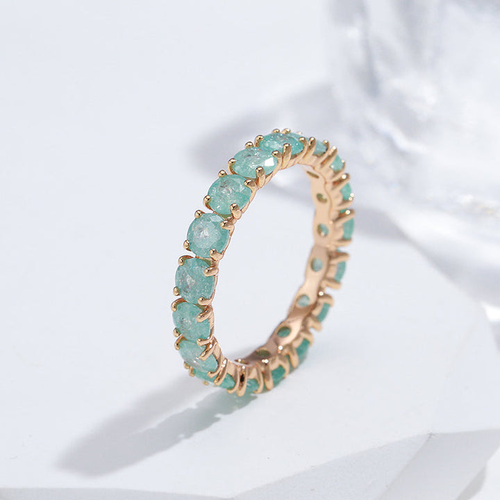 Bague en zircon rond de luxe