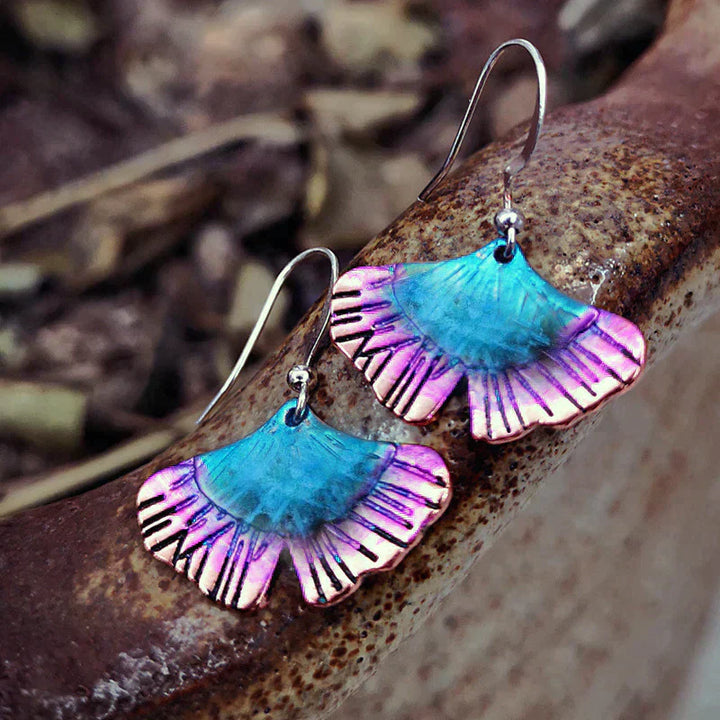 Boucles d'oreilles bohèmes papillon bleu en argent sterling