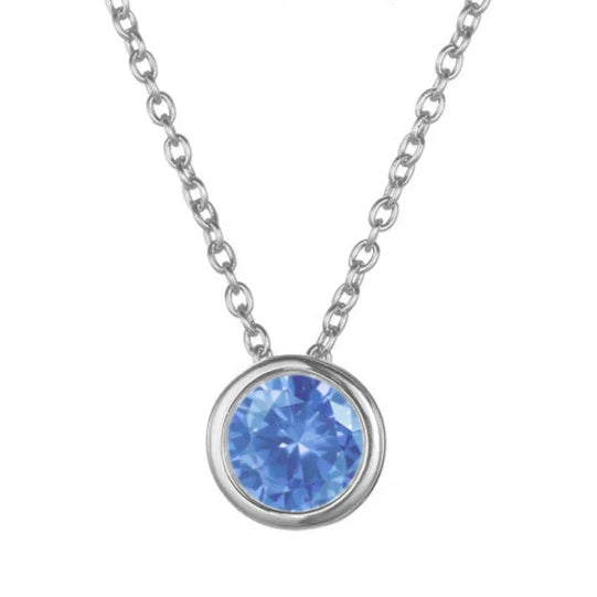 Collier de pierre de naissance Lunaria Gemmara en argent