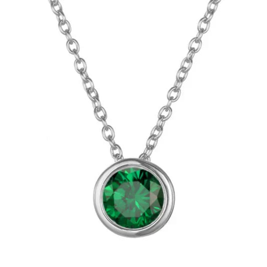 Collier de pierre de naissance Lunaria Gemmara en argent