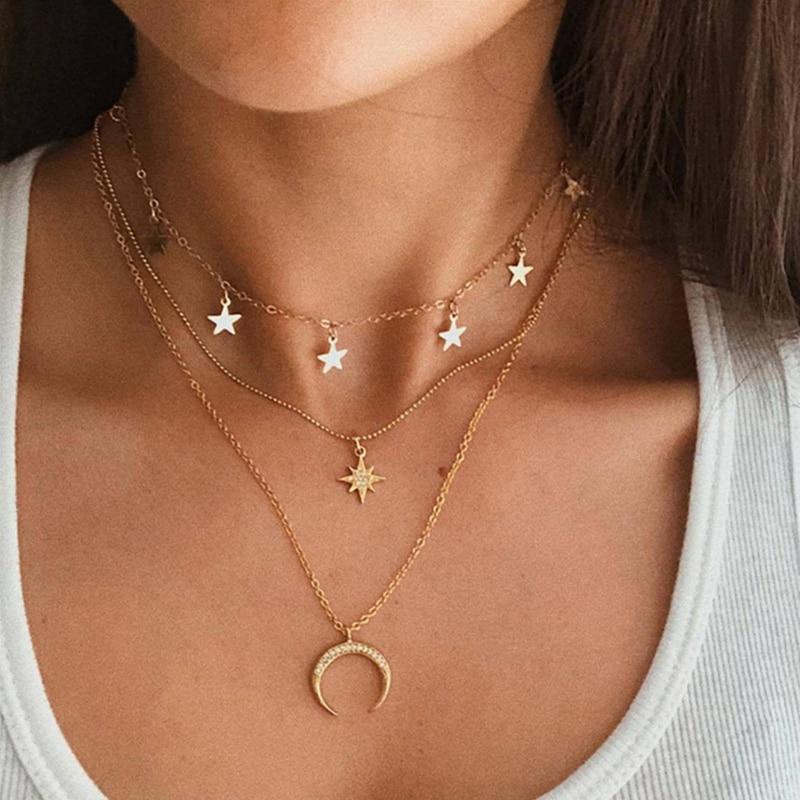 Collier Lune en Or