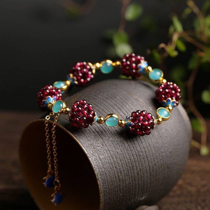 Bracelet en pierre naturelle aux baies