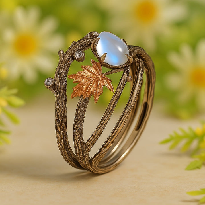 Bague en pierre de lune nature