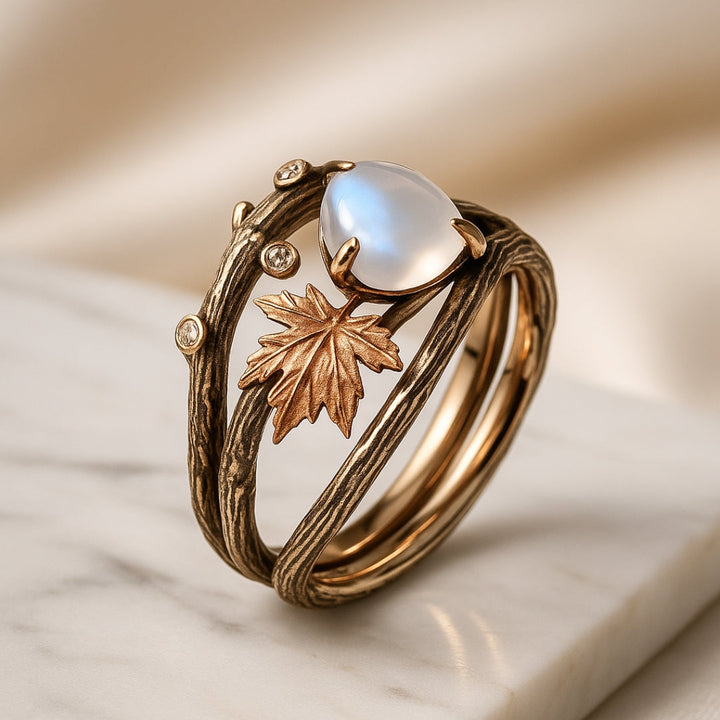 Bague en pierre de lune nature