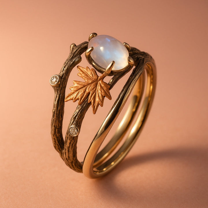 Bague en pierre de lune nature