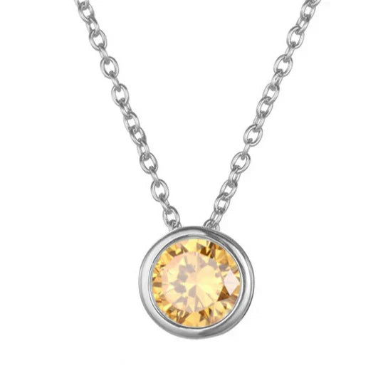Collier de pierre de naissance Lunaria Gemmara en argent