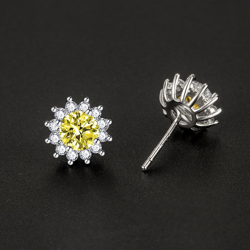 Boucles d'oreilles Muse en or jaune baignées de soleil