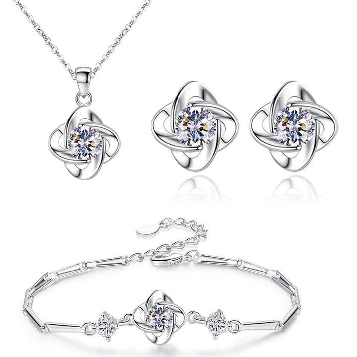 Ensemble de bijoux en argent Clover Loop