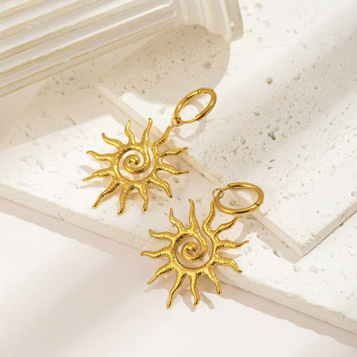 Ensemble Édition Or Solar avec boucles d'oreilles et collier