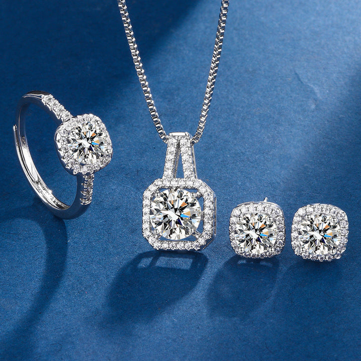 Ensemble de bijoux en argent brillant