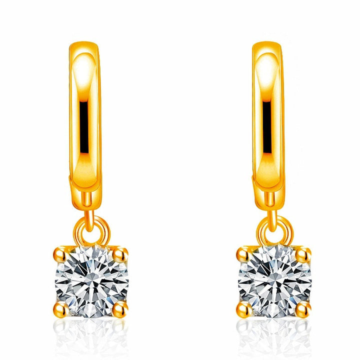 Boucles d'oreilles Ariel Carrée Doré
