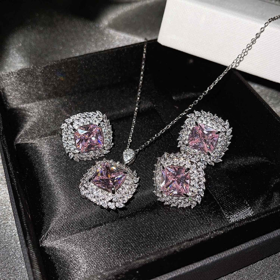 Ensemble de bijoux argent et bleu