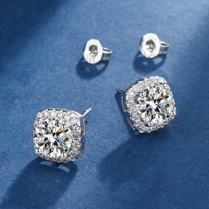 Boucles d'oreilles Glacé Glamour en argent