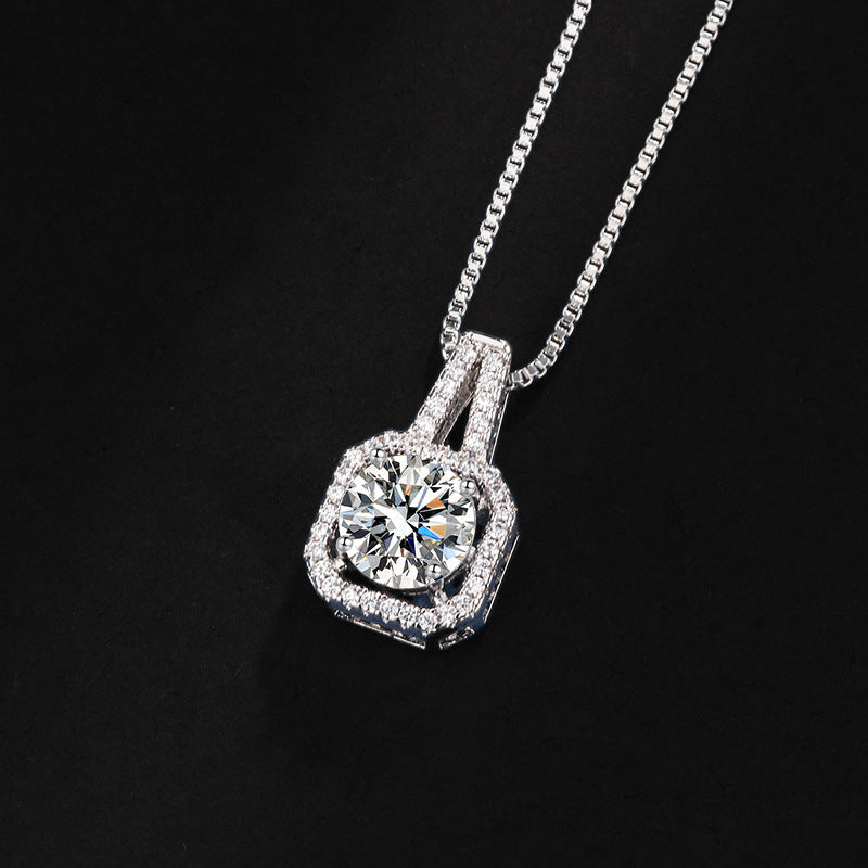 Ensemble de bijoux en cristal argenté