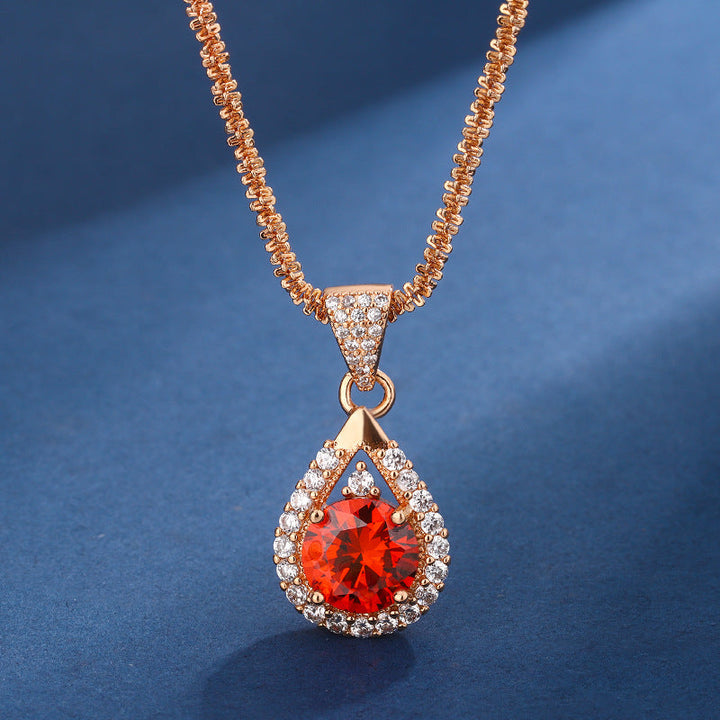 Ensemble de bijoux en champagne or rose