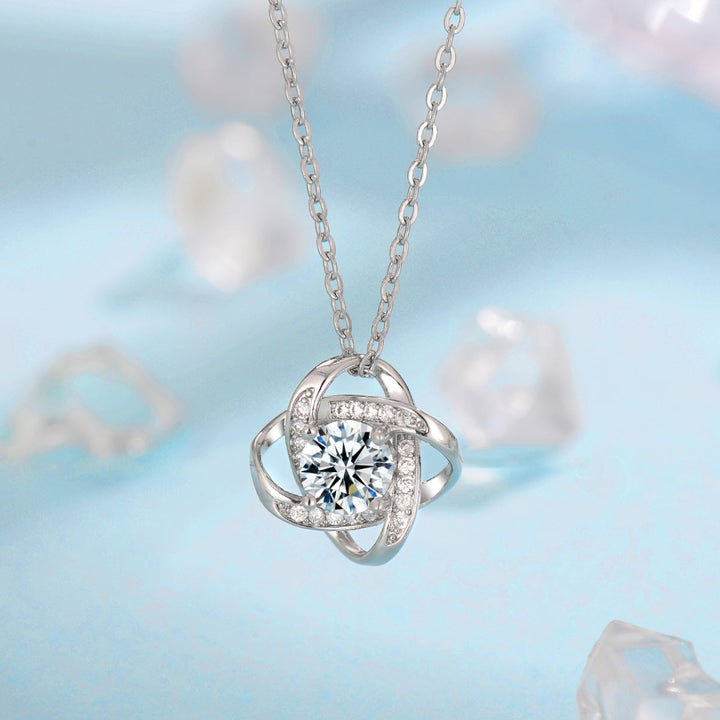 Ensemble de bijoux en argent avec nœud de trèfle