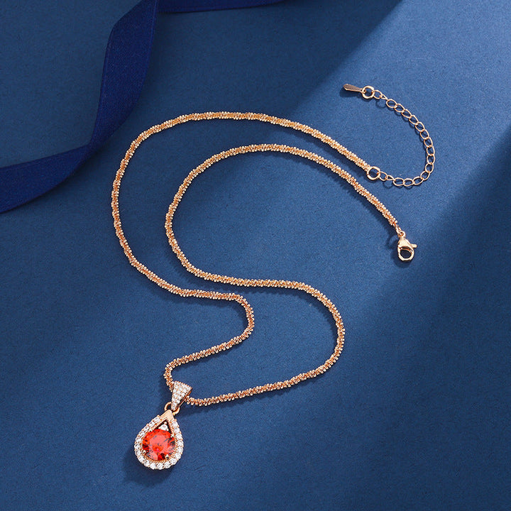 Ensemble de bijoux en champagne or rose