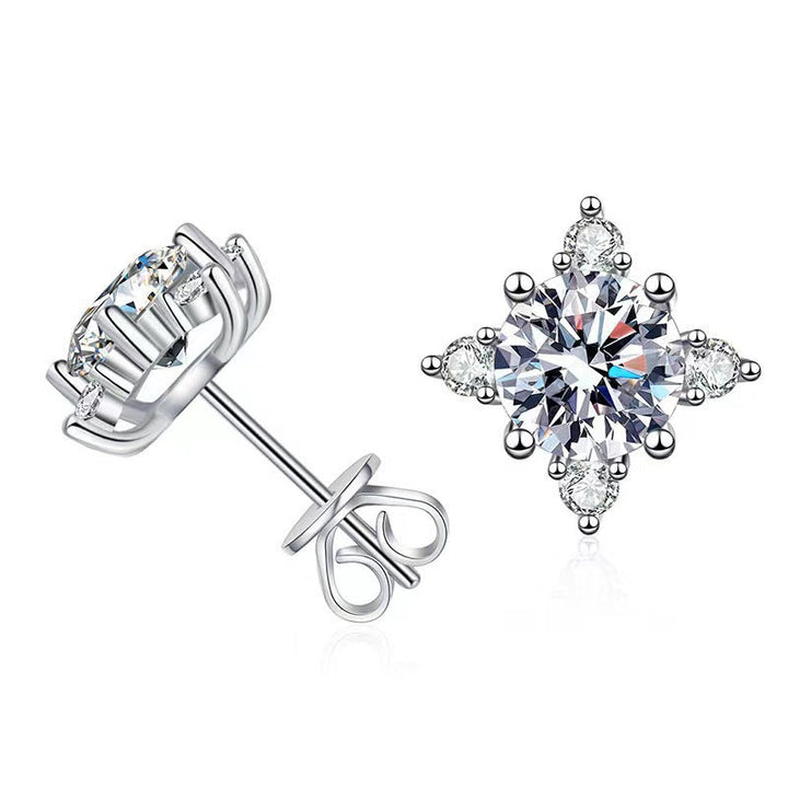 Boucles d'oreilles fleurs Aurélie en argent