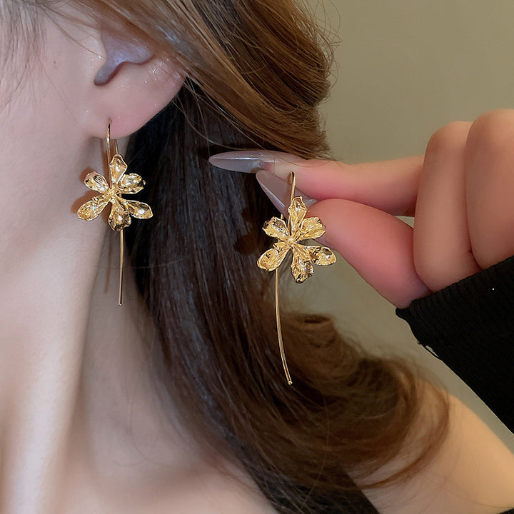 Boucles d'oreilles pendentifs en perles de fleurs