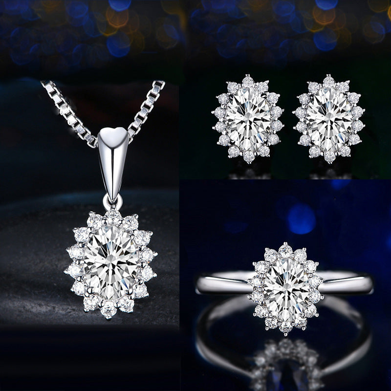 Ensemble de bijoux Fleurane en argent et vert