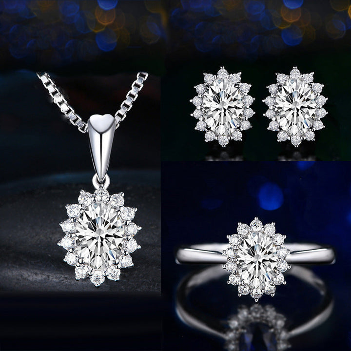 Ensemble de bijoux Fleurane en argent et vert