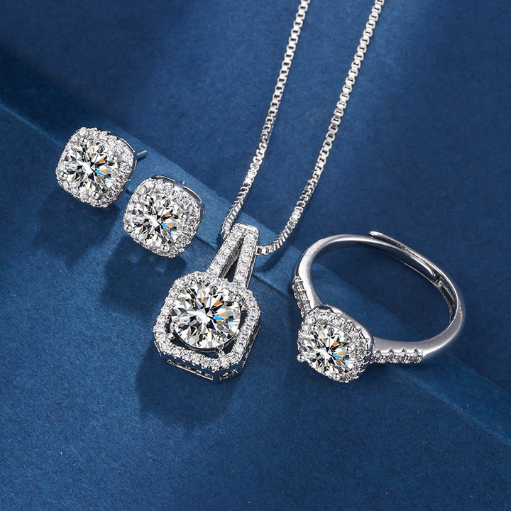 Ensemble de bijoux en argent brillant