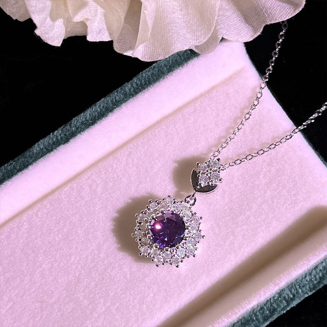 Ensemble de bijoux Manifa en argent violet