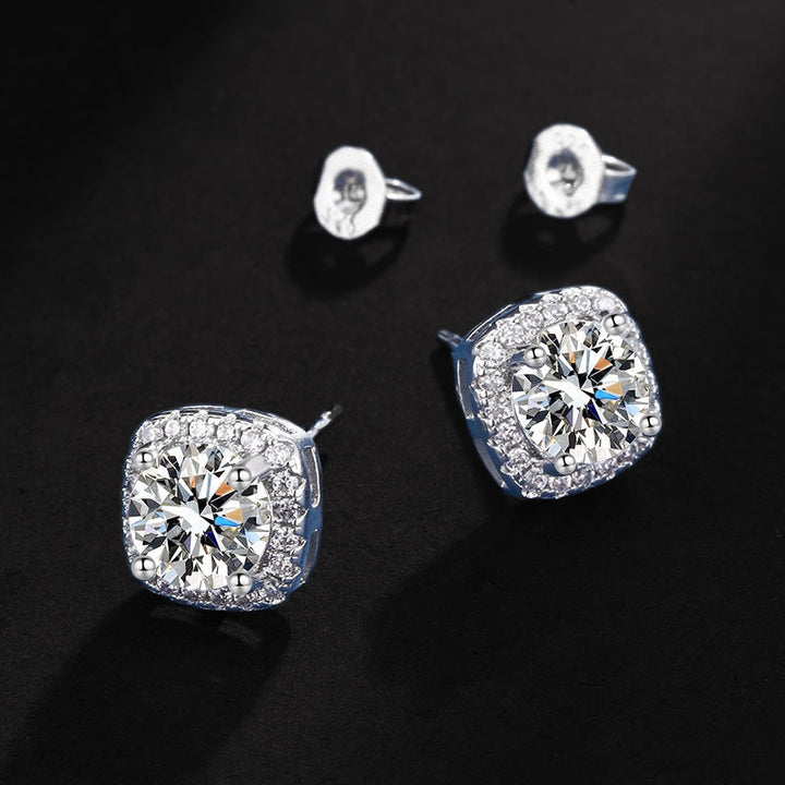 Ensemble de bijoux en cristal argenté