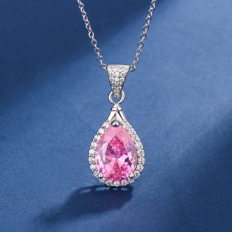 Parure de bijoux en argent et rose