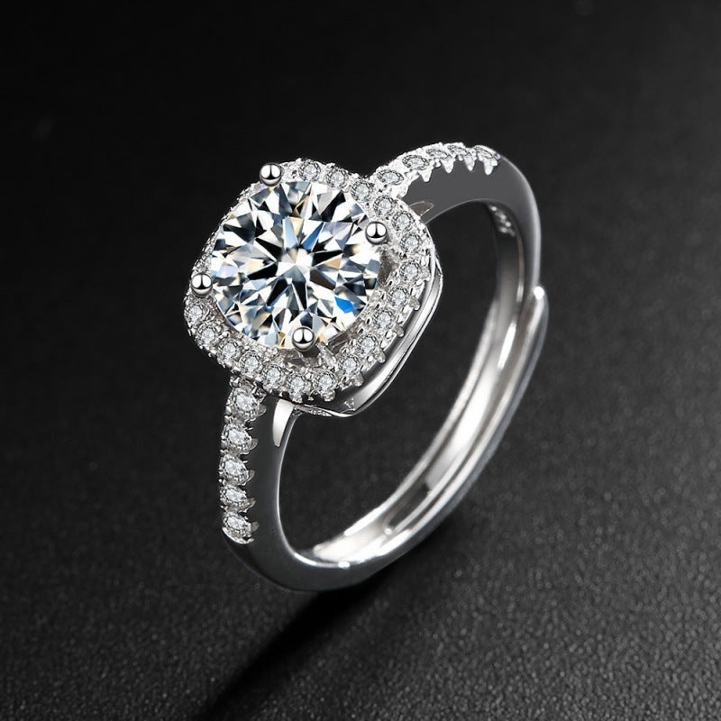 Ensemble de bijoux en cristal argenté
