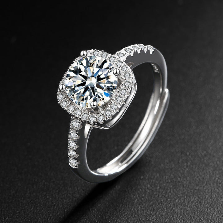 Ensemble de bijoux en cristal argenté