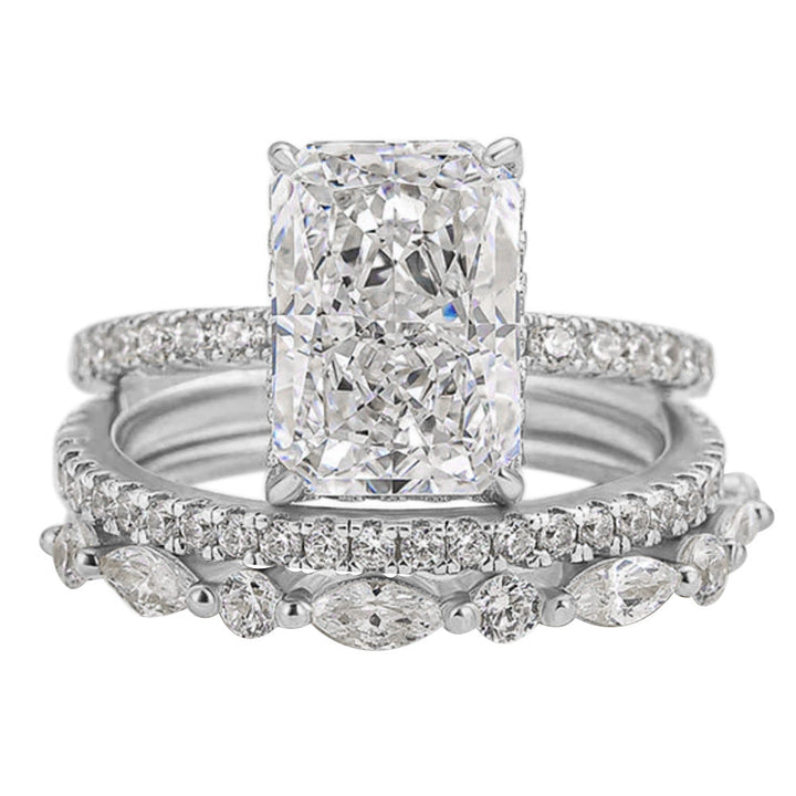 Ensemble de 3 bagues de mariage Jaily en argent